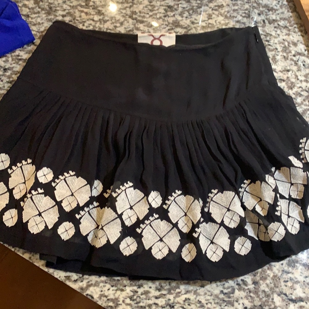 Figue mini skirt 2 silk embroidered